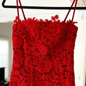 NBD Yosemite Red Lace Mini Dress Size XS